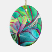 Décoration En Céramique Blue Hawaii Tropical leaf folios art (Droite)