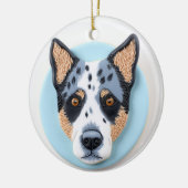 Décoration En Céramique Blue Heeler Chien 3D inspiré (Gauche)