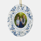 Décoration En Céramique Blue Holly Toile Circle Ornament (Droite)