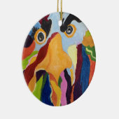 Décoration En Céramique Blue Maurice, Angry Rooster Orament (Droite)