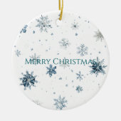 Décoration En Céramique Blue Snowflakes Ice Skates Christmas (Devant)