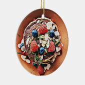 Décoration En Céramique Blueberry Pancakes Funky Gag Alimentation Noël (Droite)