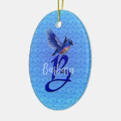 Décoration En Céramique Bluebird Monogram Initial B Personalized (Gauche)