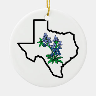 Décoration En Céramique Bluebonnets de Texas
