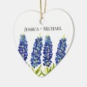 Décoration En Céramique Bluebonnets Texas State Flowers Mariage d'aquarell (Gauche)