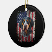 Décoration En Céramique Bluetick Coonhound Chien Propriétaire Maman Papa A (Gauche)