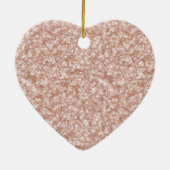 Décoration En Céramique Blush Pink Glitter Hearts Love (Dos)