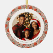 Décoration En Céramique Blush Pink Poinsettia 1 Family Photo Christmas (Devant)