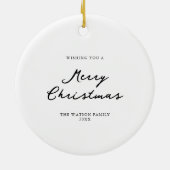 Décoration En Céramique Boho Chic Wreath Floral Photo de Noël (Dos)