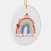 Décoration En Céramique Boho Rainbow Love Hearts Mama (Droite)