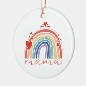 Décoration En Céramique Boho Rainbow Love Hearts Mama (Gauche)