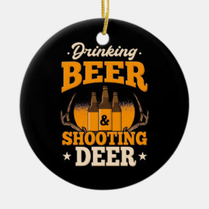 Décoration En Céramique Boire De La Bière Et Chasser Le Cerf