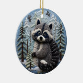 Décoration En Céramique Bois animal de Noël 3D (Droite)