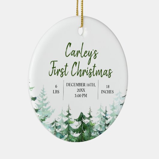 Décoration En Céramique Bois d'hiver Premier Noël (Droite)