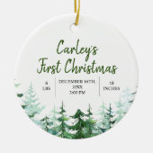 Décoration En Céramique Bois d'hiver Premier Noël (Devant)