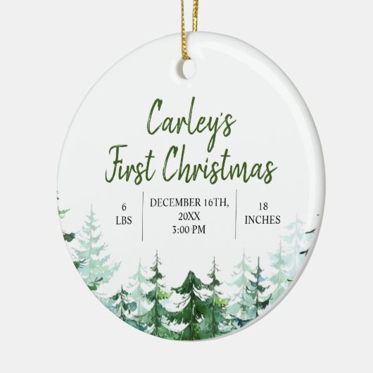 Décoration En Céramique Bois d'hiver Premier Noël (Gauche)