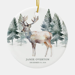 Décoration En Céramique Bois premier Noël avec photo bébé