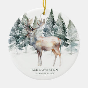 Décoration En Céramique Bois premier Noël avec photo bébé