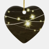 Décoration En Céramique bois rustique de campagne avec collier de lumières (Dos)