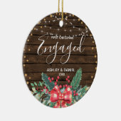Décoration En Céramique Bois Rustique Premier Noël Engagé Ornament Cadeau (Droite)