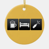 Décoration En Céramique Boisson, sommeil et champagne (Devant)