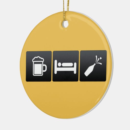 Décoration En Céramique Boisson, sommeil et champagne (Gauche)