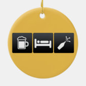 Décoration En Céramique Boisson, sommeil et champagne (Dos)