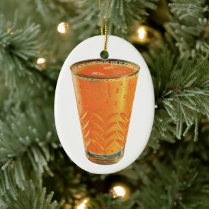 Décoration En Céramique Boissons vintages, Verre de jus d'orange Petit-déj