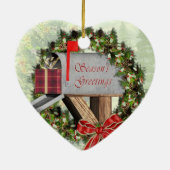 Décoration En Céramique Boîte aux lettres, courriels et cadeaux (Dos)