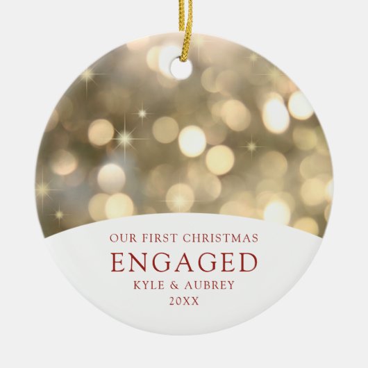 Décoration En Céramique Bokeh Bokeh Personnalisé Couple Engagé (Devant)