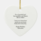 Décoration En Céramique Bokeh rose et bleu 13e anniversaire (Dos)