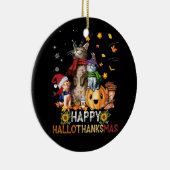 Décoration En Céramique Bon thanksgiving Chat Hallothanksmas Hallothanksma (Droite)