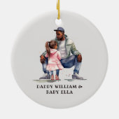 Décoration En Céramique Bond père noir et fille (Dos)