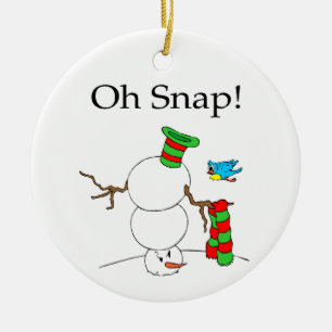 Décoration En Céramique Bonhomme de neige à l'envers