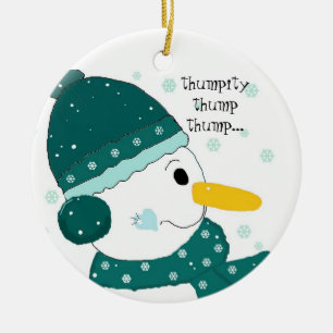 Décoration En Céramique Bonhomme de neige - Thumpity Thump Thump