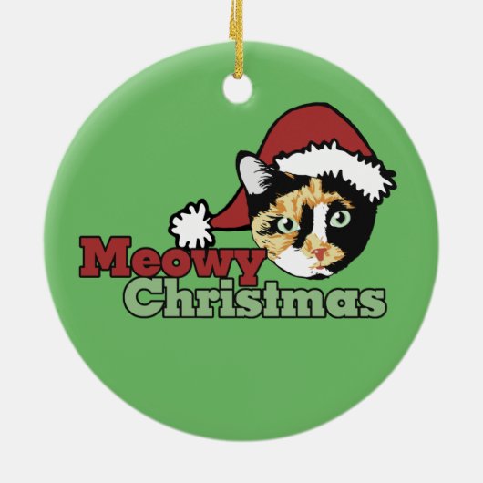 Décoration En Céramique Bonita Joyeux chat de mijot de Noël (Dos)