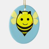 Décoration En Céramique Bonne abeille sur bleu (Droite)