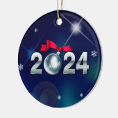 Décoration En Céramique Bonne année 2023. Noël personnalisé (Gauche)