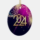 Décoration En Céramique Bonne année 2024. Feux (Droite)