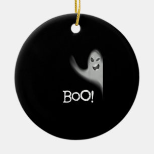 Décoration En Céramique Boo Funny Cacher Peekabo Scandale Halloween