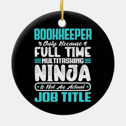 Décoration En Céramique Bookkeeper Job Title Profession Comptabilité Compé (Dos)