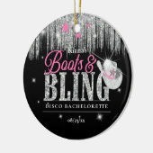 Décoration En Céramique Boots 'n Bling Disco Bachelorette ID925 (Gauche)