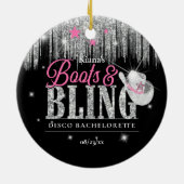 Décoration En Céramique Boots 'n Bling Disco Bachelorette ID925 (Dos)