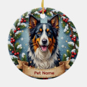 Décoration En Céramique Border Collie Christmas (Dos)