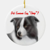 Décoration En Céramique Border collie personnalisable vivant en troupe (Dos)