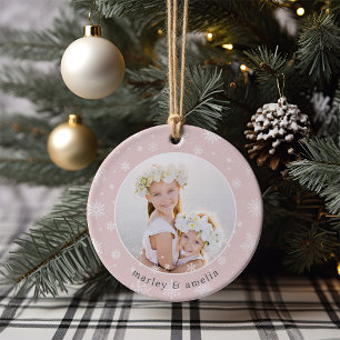 Décoration En Céramique Bordure de snowflacon Photo