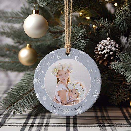 Décoration En Céramique Bordure de snowflacon | Photo