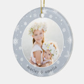 Décoration En Céramique Bordure de snowflacon | Photo (Gauche)