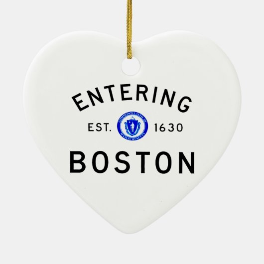 Décoration En Céramique Boston entrant (Dos)