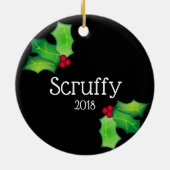 Décoration En Céramique Boston personnalisé Terrier (Dos)